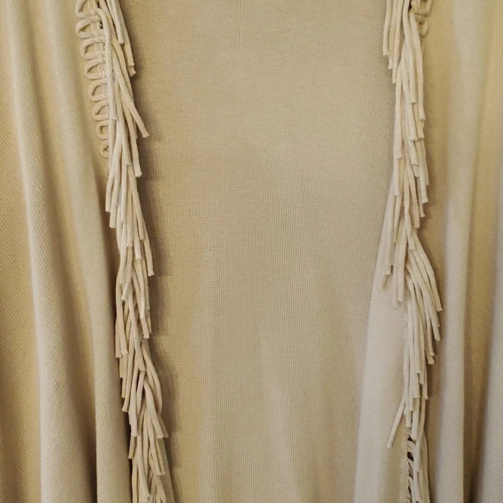 Coldwater Creek Womans Tan Soft Fringed‎ Boho Shawl One Size - Picture 4 of 10